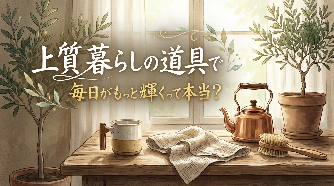 上質 暮らしの道具で毎日がもっと輝くって本当？