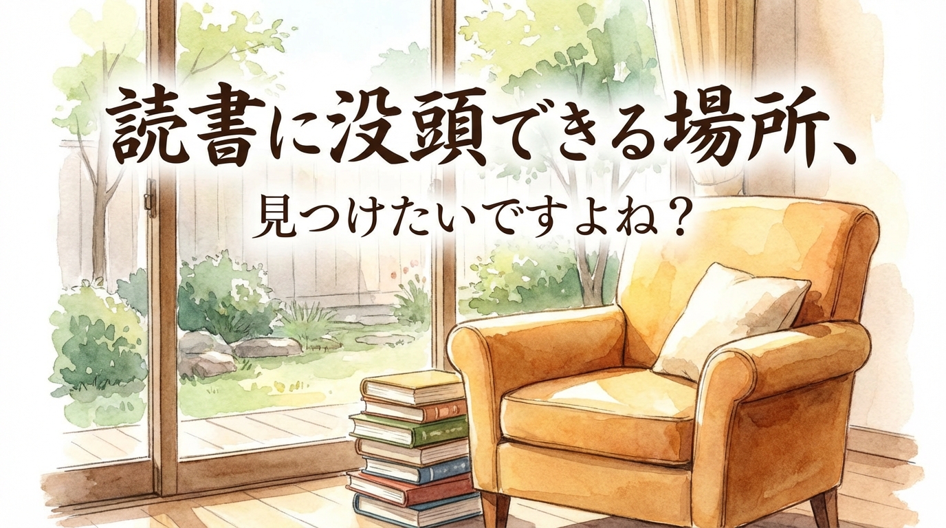 読書に没頭できる場所、見つけたいですよね？