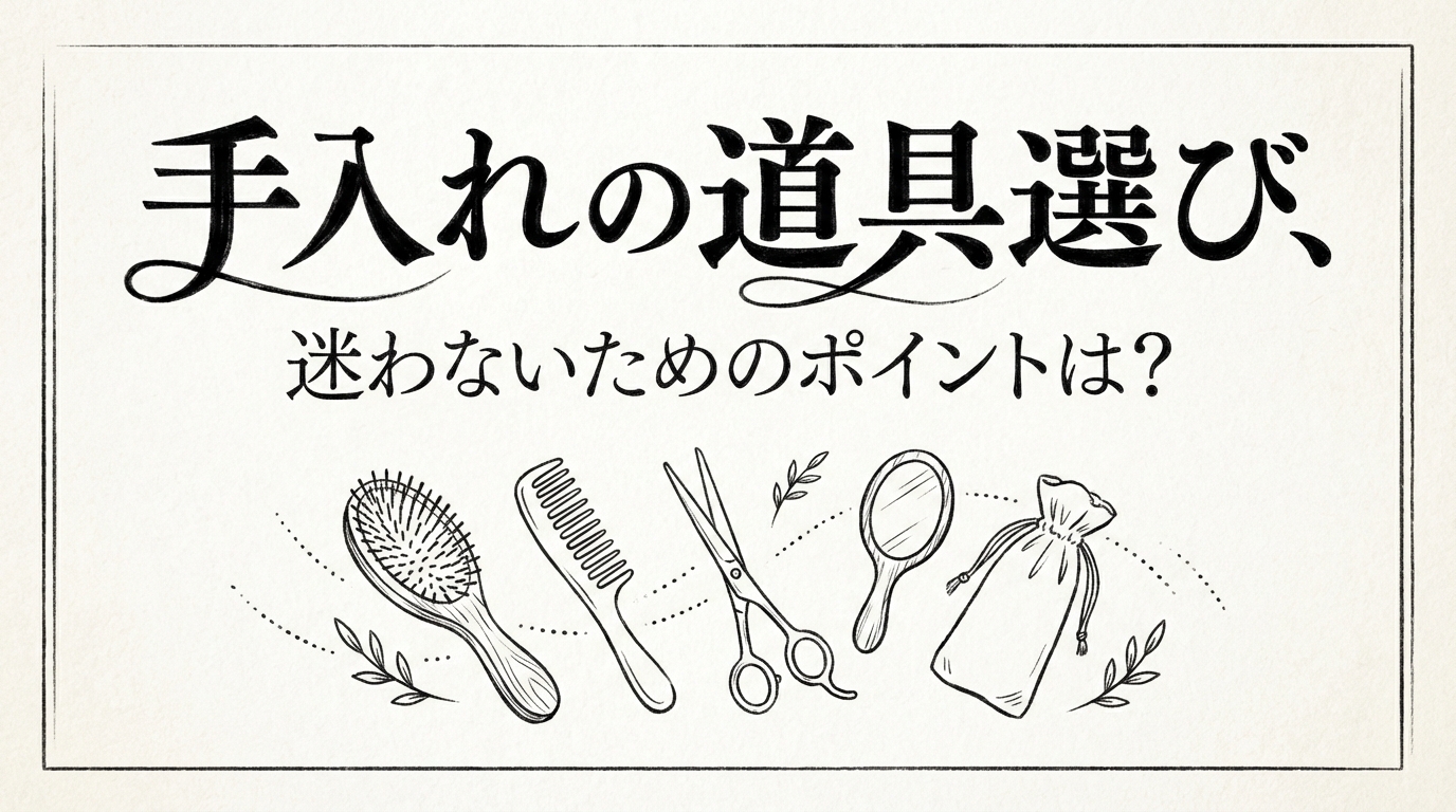 手入れの道具選び、迷わないためのポイントは？