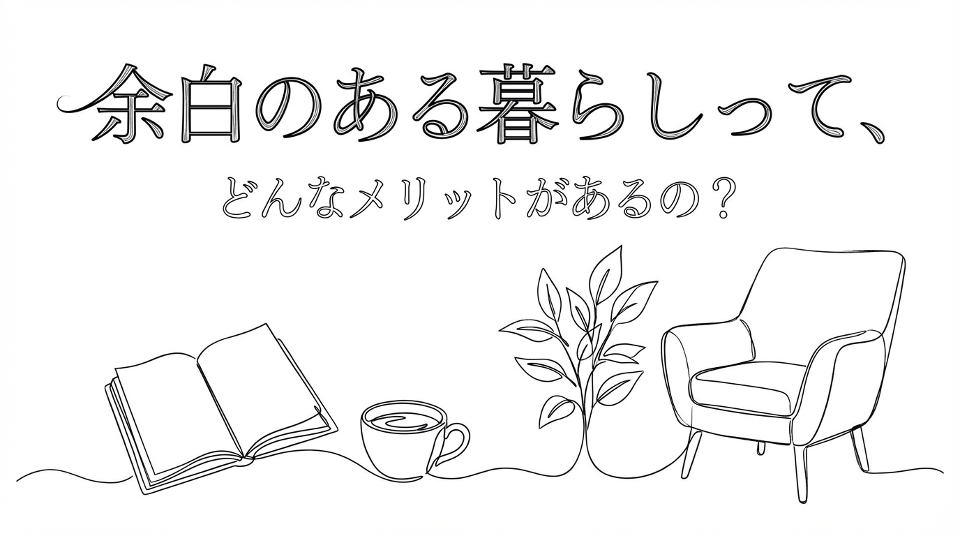 余白のある暮らしって、どんなメリットがあるの？