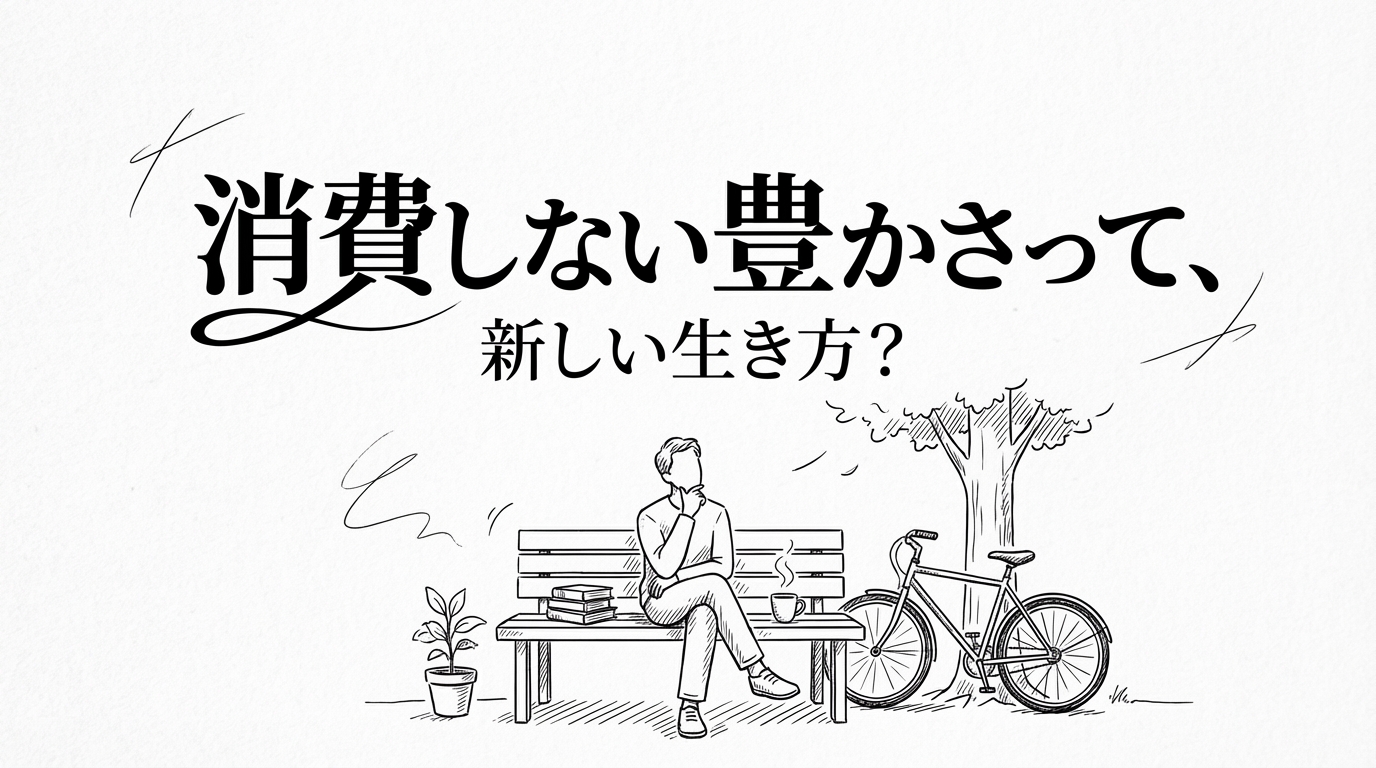 消費しない豊かさって、新しい生き方？