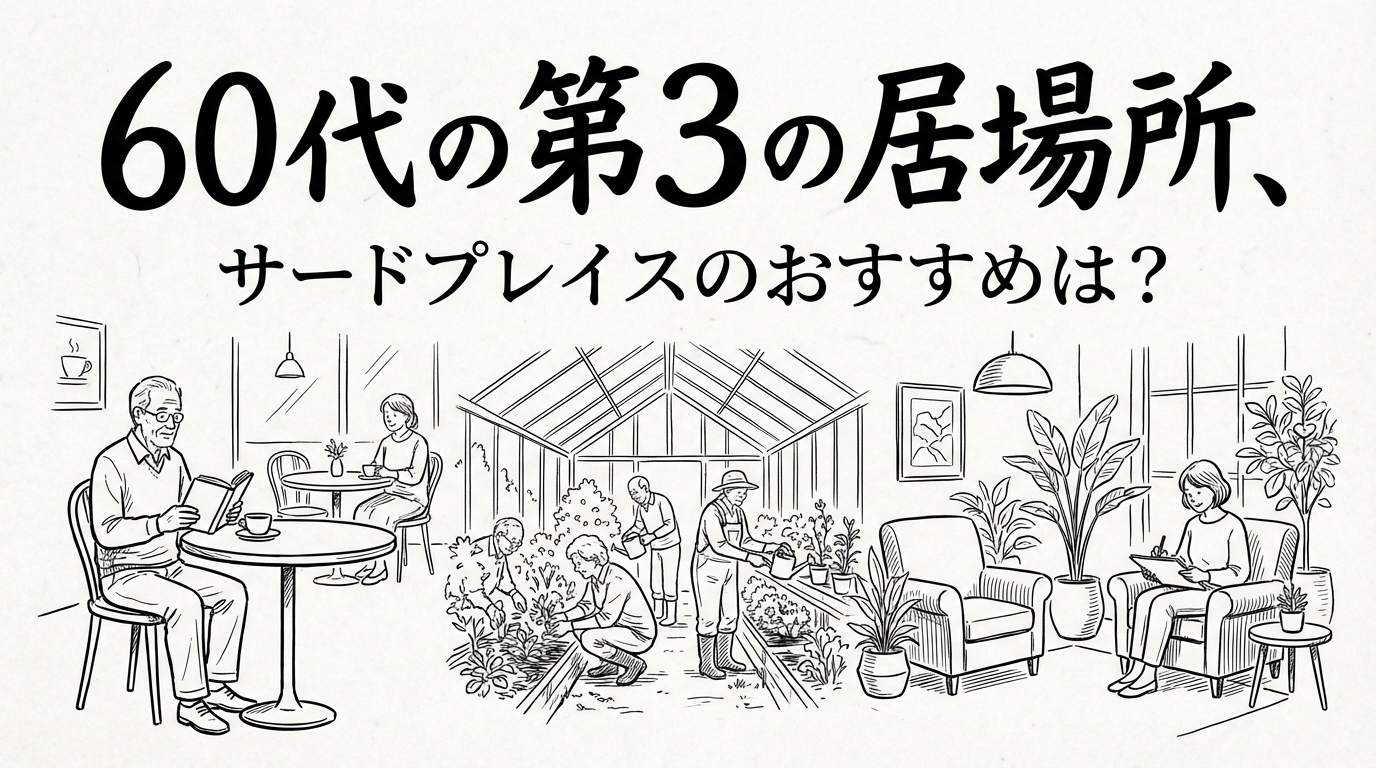 60代の第3の居場所、サードプレイスのおすすめは？