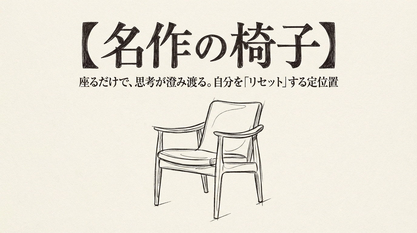 【名作の椅子】座るだけで、思考が澄み渡る。自分を「リセット」する定位置