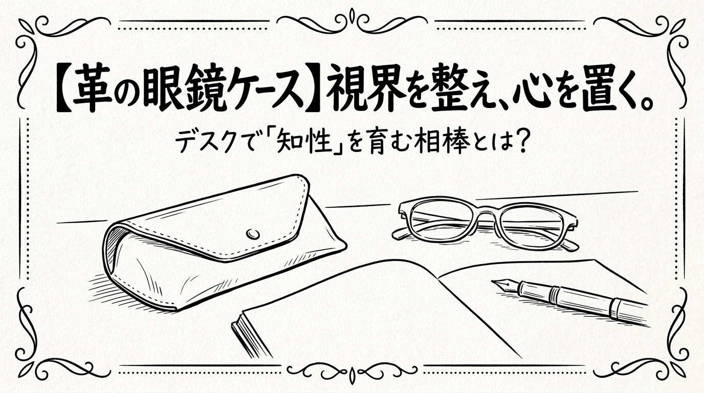 【革の眼鏡ケース】視界を整え、心を置く。デスクで「知性」を育む相棒とは？