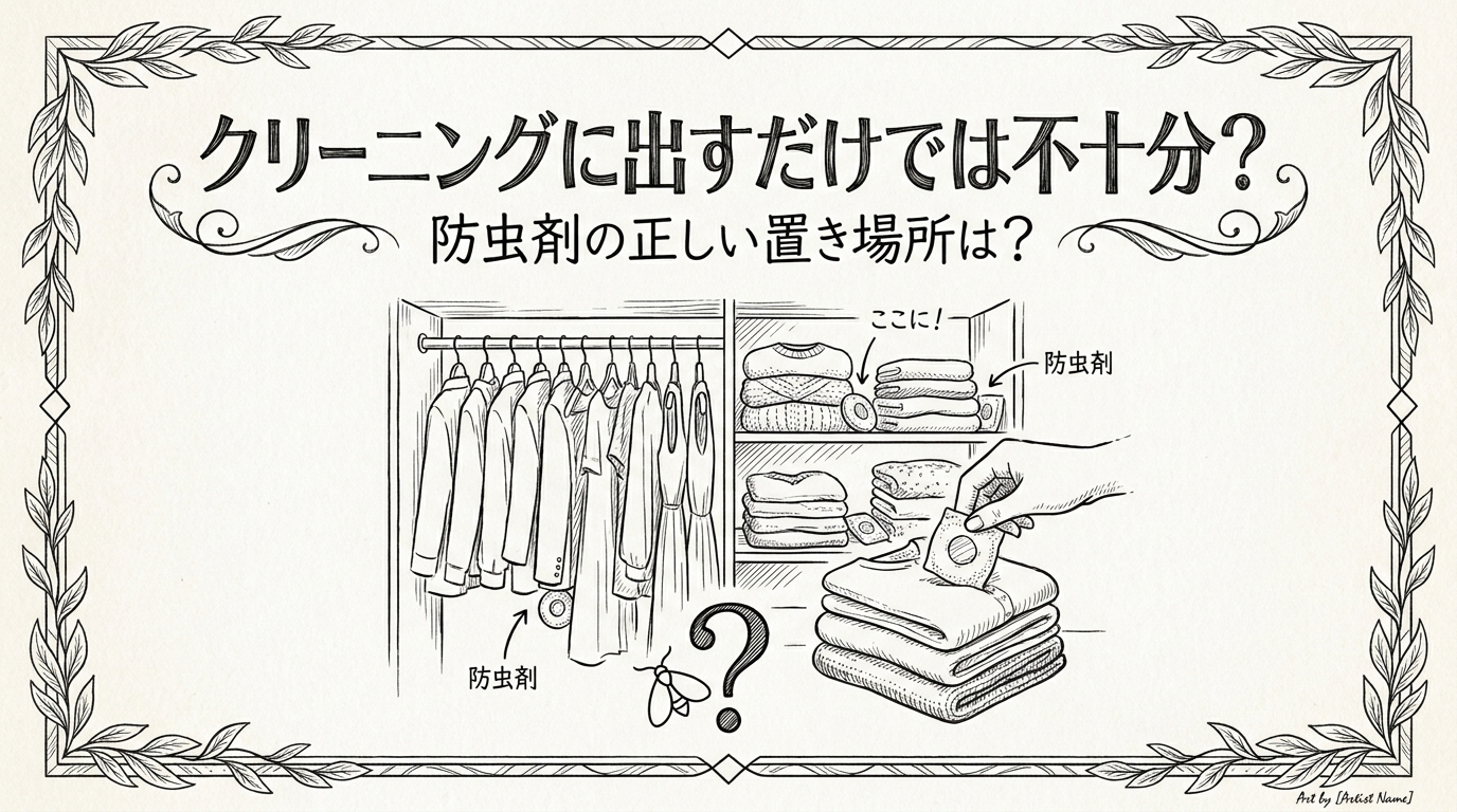 クリーニングに出すだけでは不十分？ 防虫剤の正しい置き場所は？