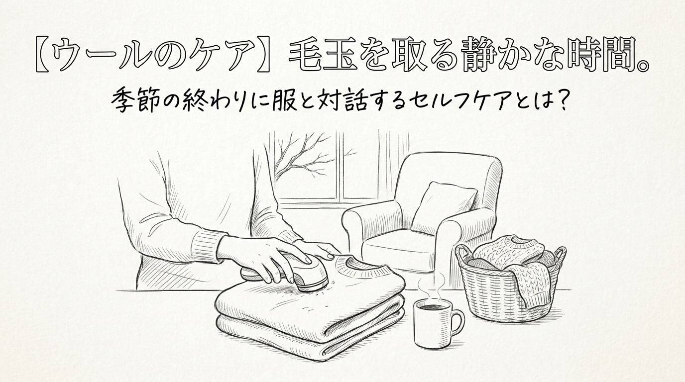 【ウールのケア】毛玉を取る静かな時間。季節の終わりに服と対話するセルフケアとは？