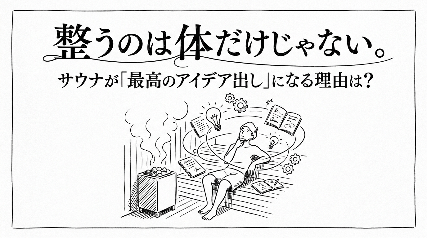 整うのは体だけじゃない。サウナが「最高のアイデア出し」になる理由は？
