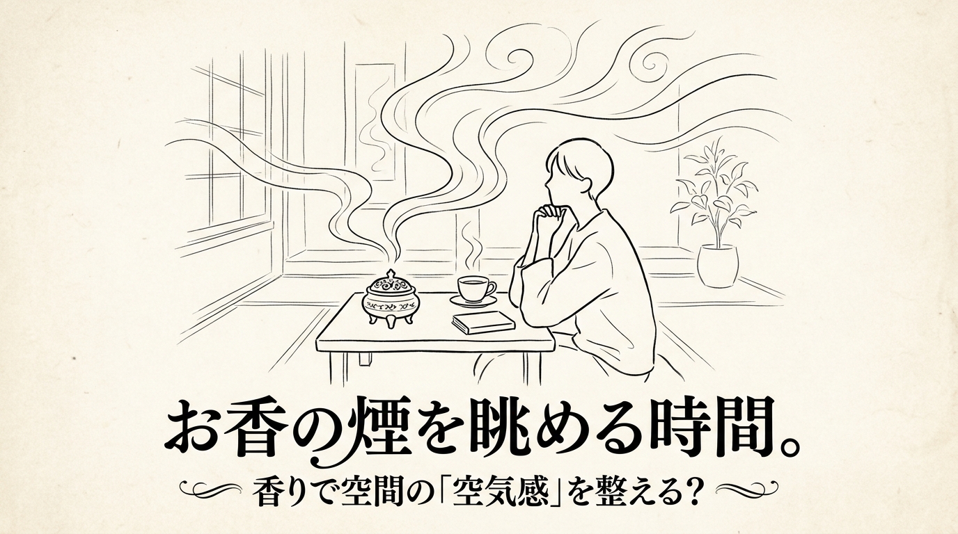 お香の煙を眺める時間。香りで空間の「空気感」を整える？