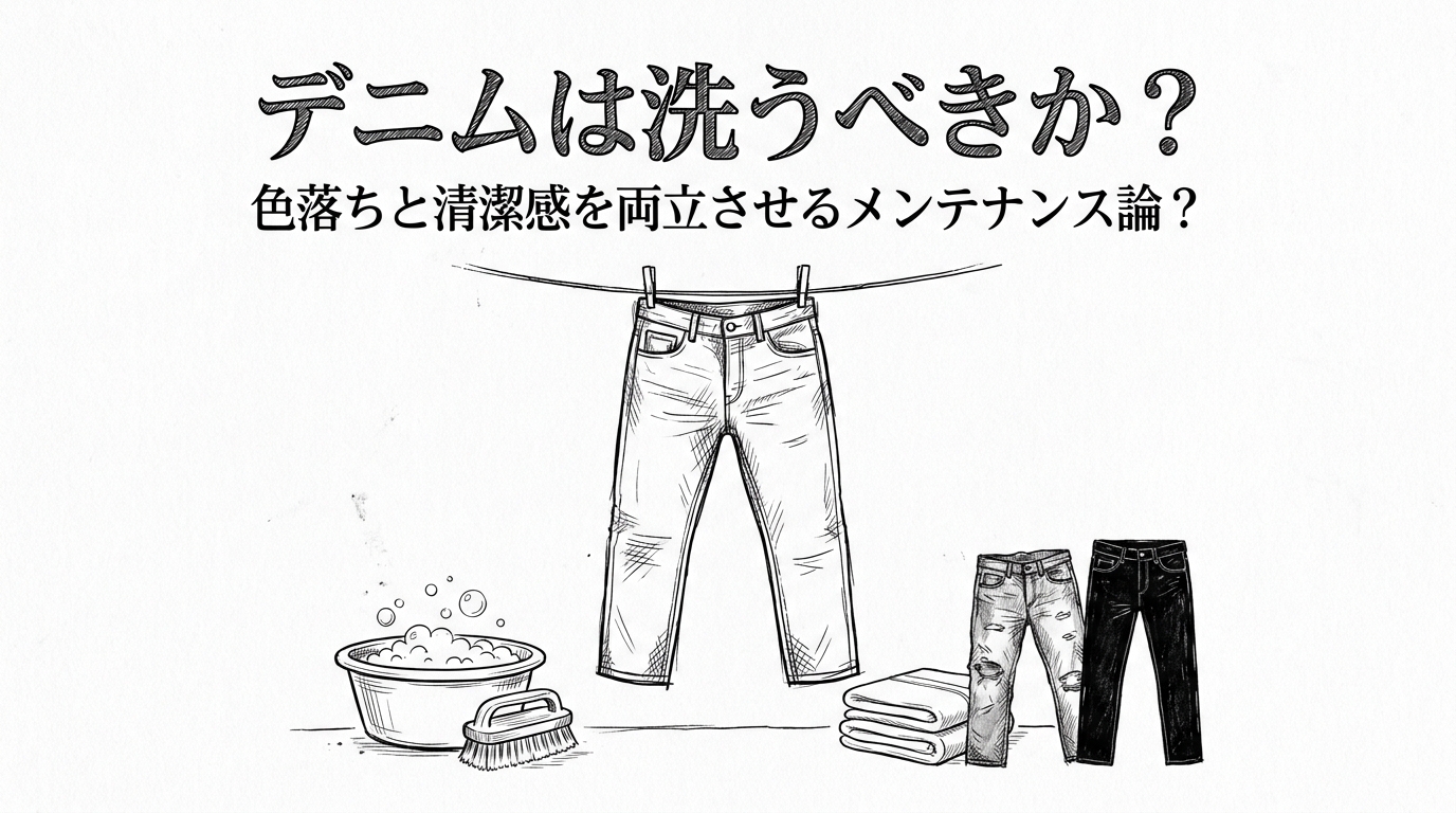 デニムは洗うべきか？ 色落ちと清潔感を両立させるメンテナンス論？