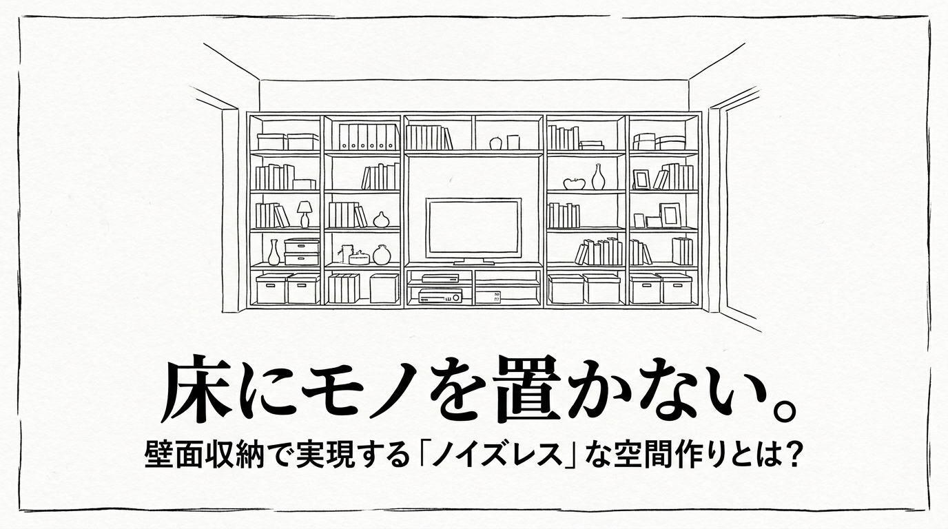 床にモノを置かない。壁面収納で実現する「ノイズレス」な空間作りとは？