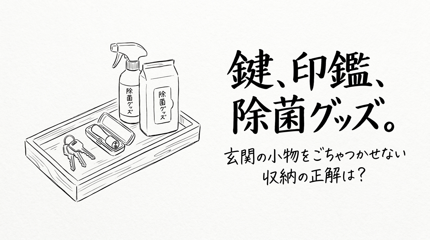 鍵、印鑑、除菌グッズ。玄関の小物をごちゃつかせない収納の正解は?
