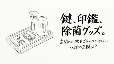 鍵、印鑑、除菌グッズ。玄関の小物をごちゃつかせない収納の正解は？
