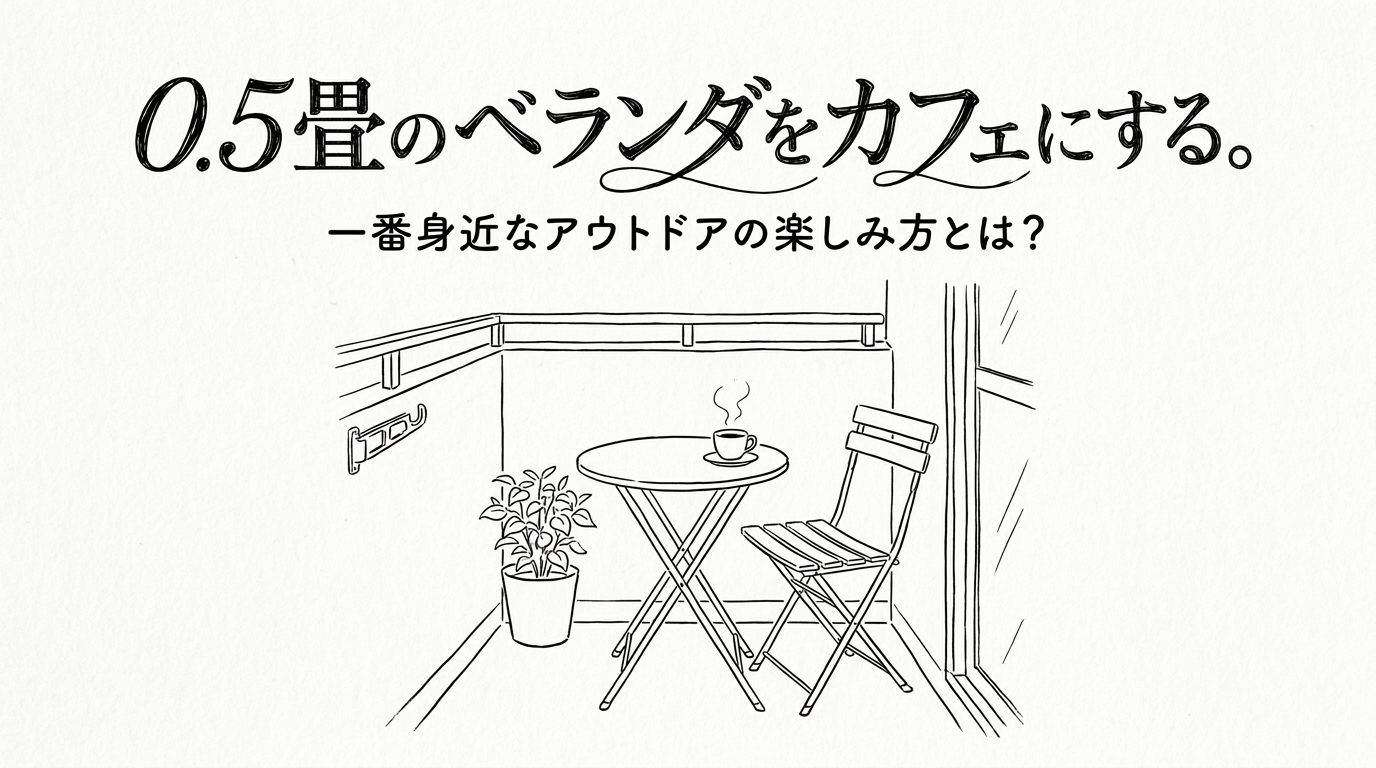0.5畳のベランダをカフェにする。一番身近なアウトドアの楽しみ方とは?