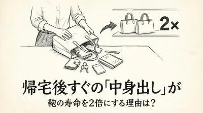帰宅後すぐの「中身出し」が鞄の寿命を2倍にする理由は？