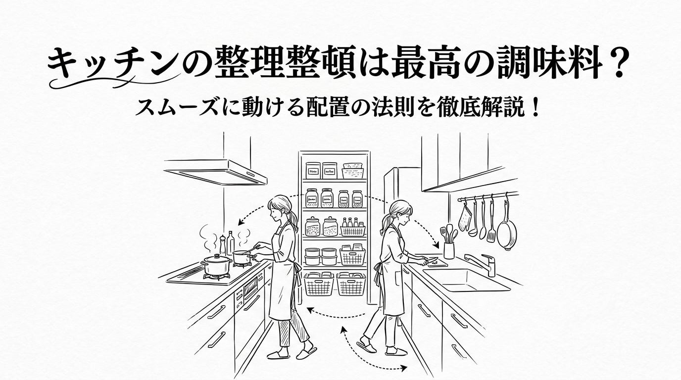 キッチンの整理整頓は最高の調味料？スムーズに動ける配置の法則を徹底解説！