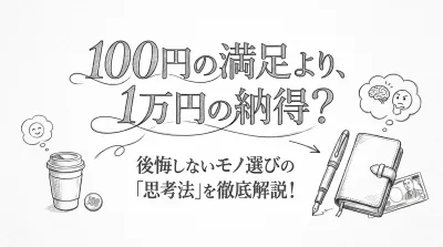 100円の満足より、1万円の納得？後悔しないモノ選びの「思考法」を徹底解説！