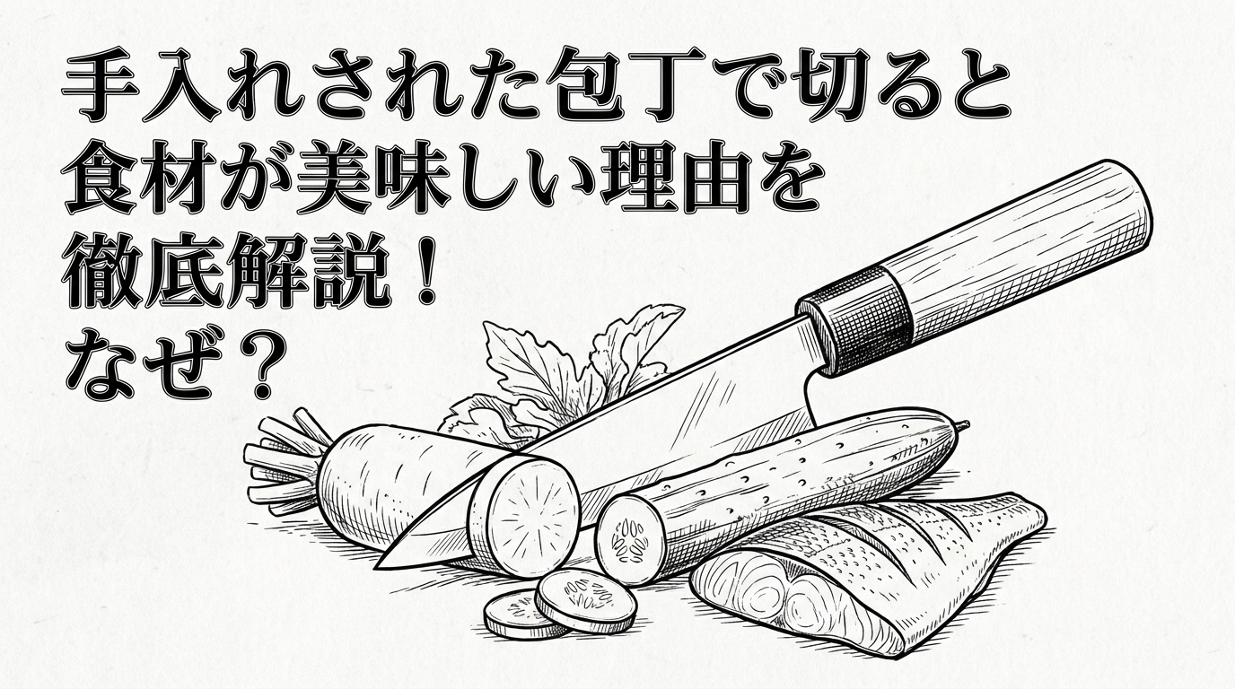 手入れされた包丁で切ると食材が美味しい理由を徹底解説!なぜ?