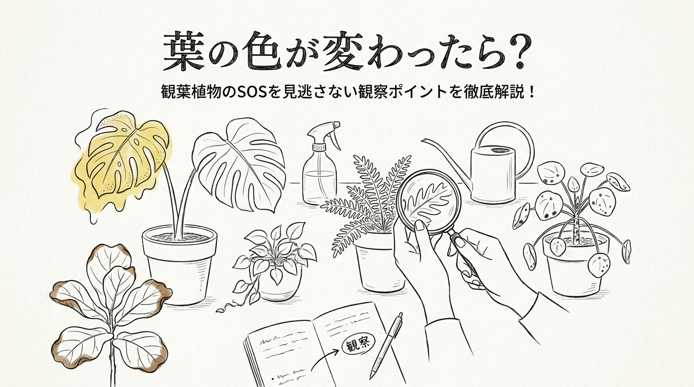 葉の色が変わったら? 観葉植物のSOSを見逃さない観察ポイントを徹底解説!