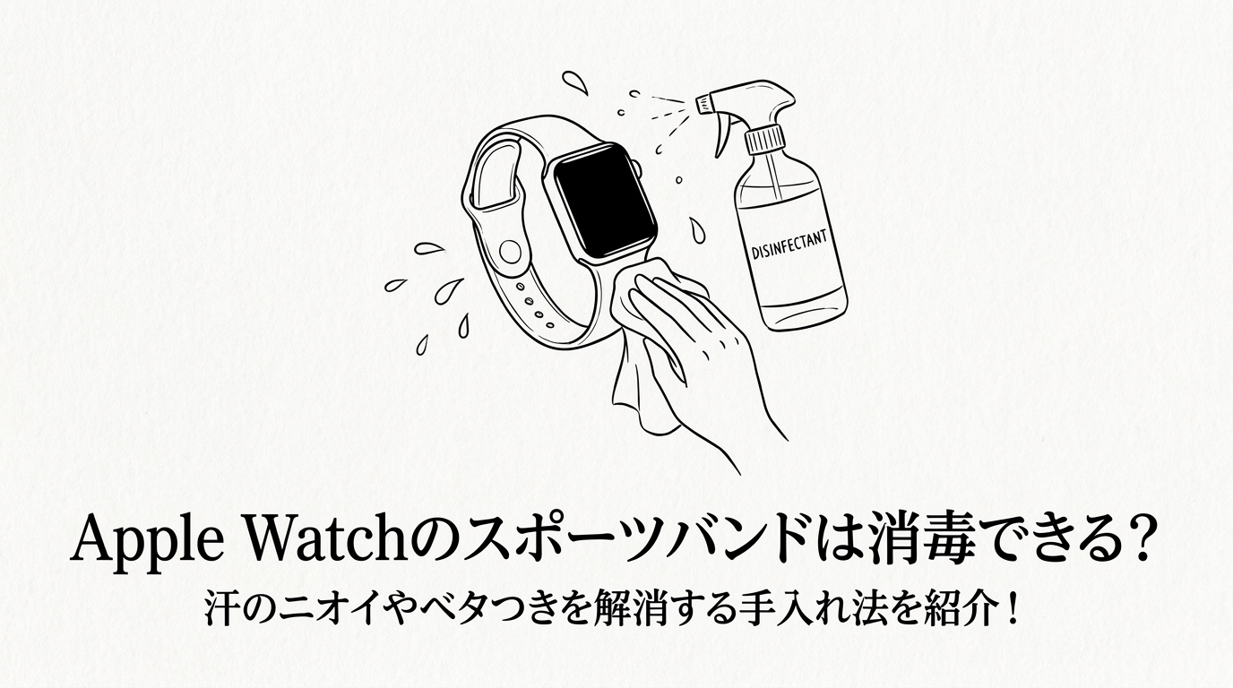 Apple Watchのスポーツバンドは消毒できる?汗のニオイやベタつきを解消する手入れ法を紹介!