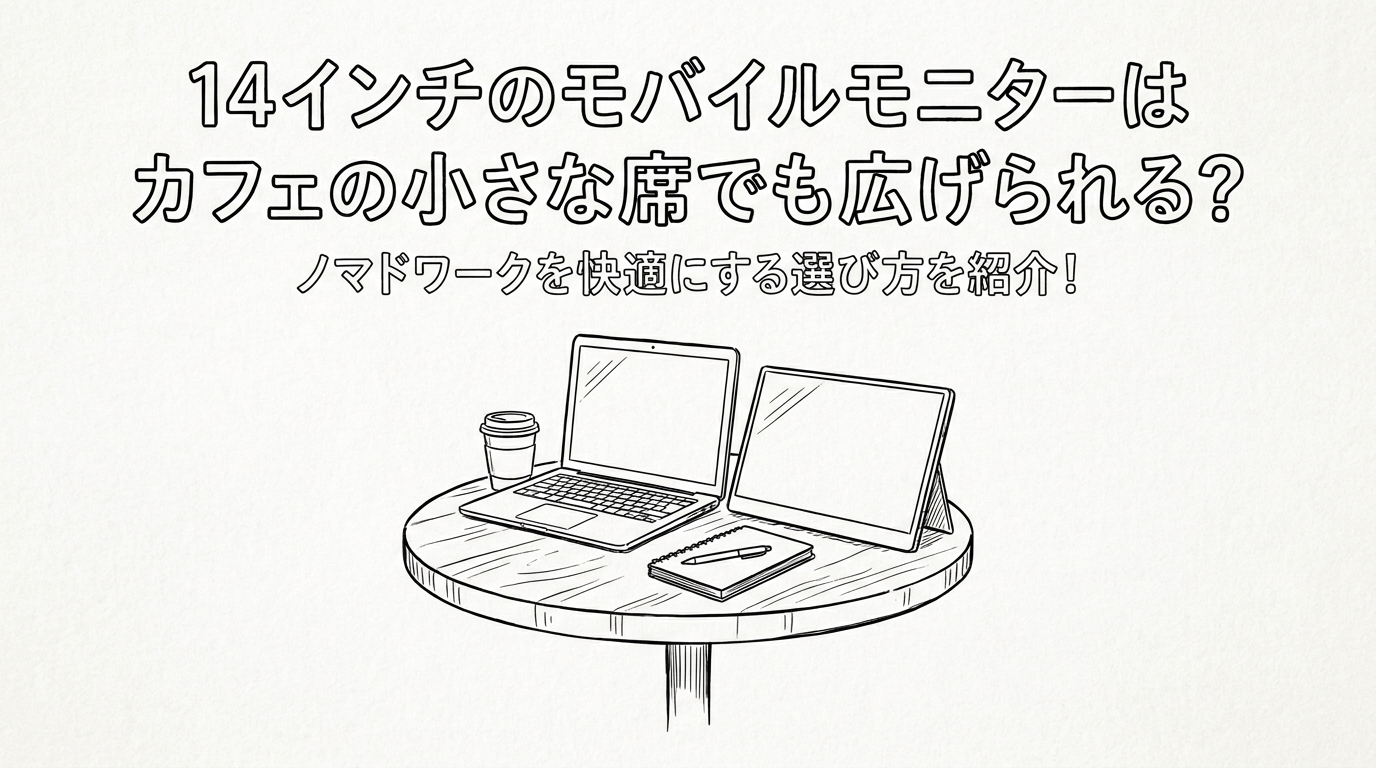 14インチのモバイルモニターはカフェの小さな席でも広げられる?ノマドワークを快適にする選び方を紹介!