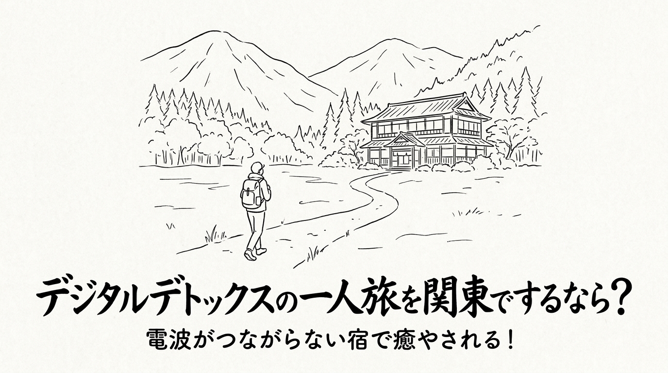 デジタルデトックスの一人旅を関東でするなら？電波がつながらない宿で癒やされる！