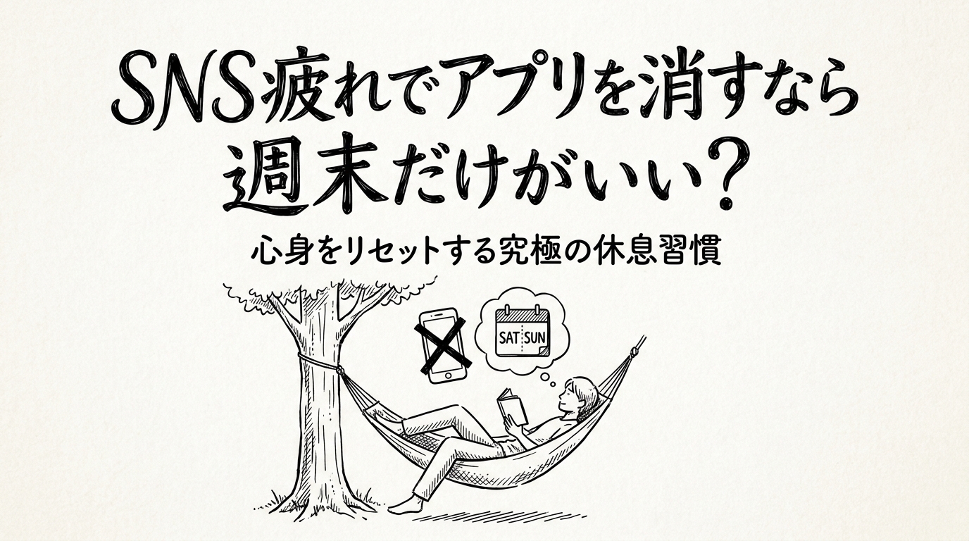SNS疲れでアプリを消すなら週末だけがいい？心身をリセットする究極の方法を解説！