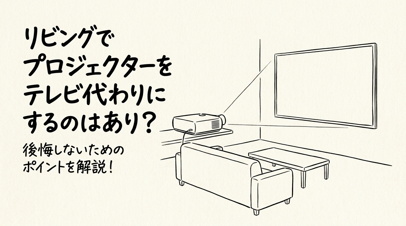 リビングでプロジェクターをテレビ代わりにするのはあり？後悔しないためのポイントを解説！