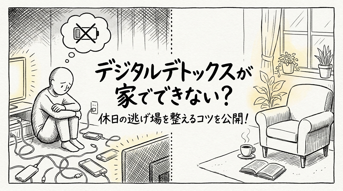 デジタルデトックスが家でできない?休日の逃げ場を整えるコツを公開!