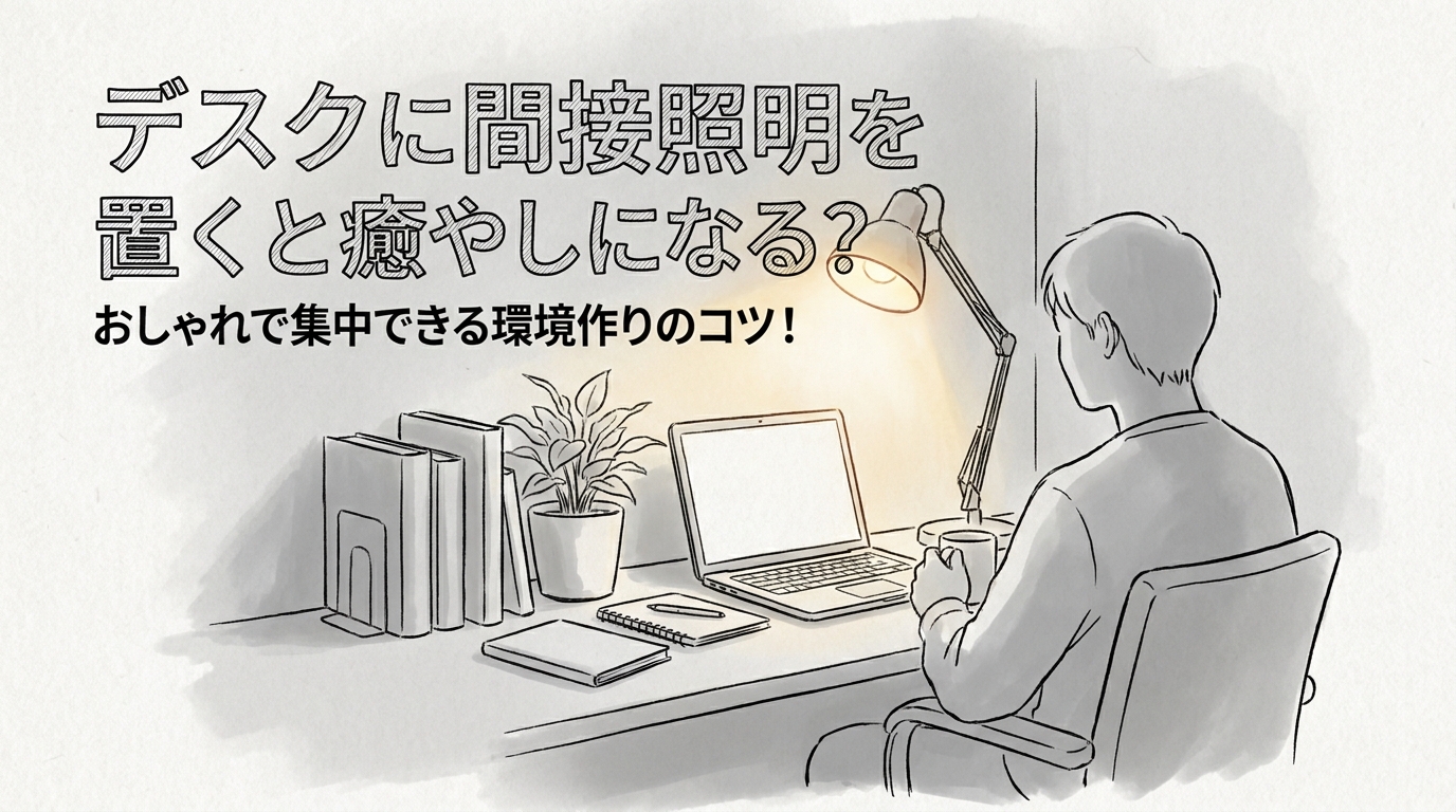 デスクに間接照明を置くと癒やしになる?おしゃれで集中できる環境作りのコツ!