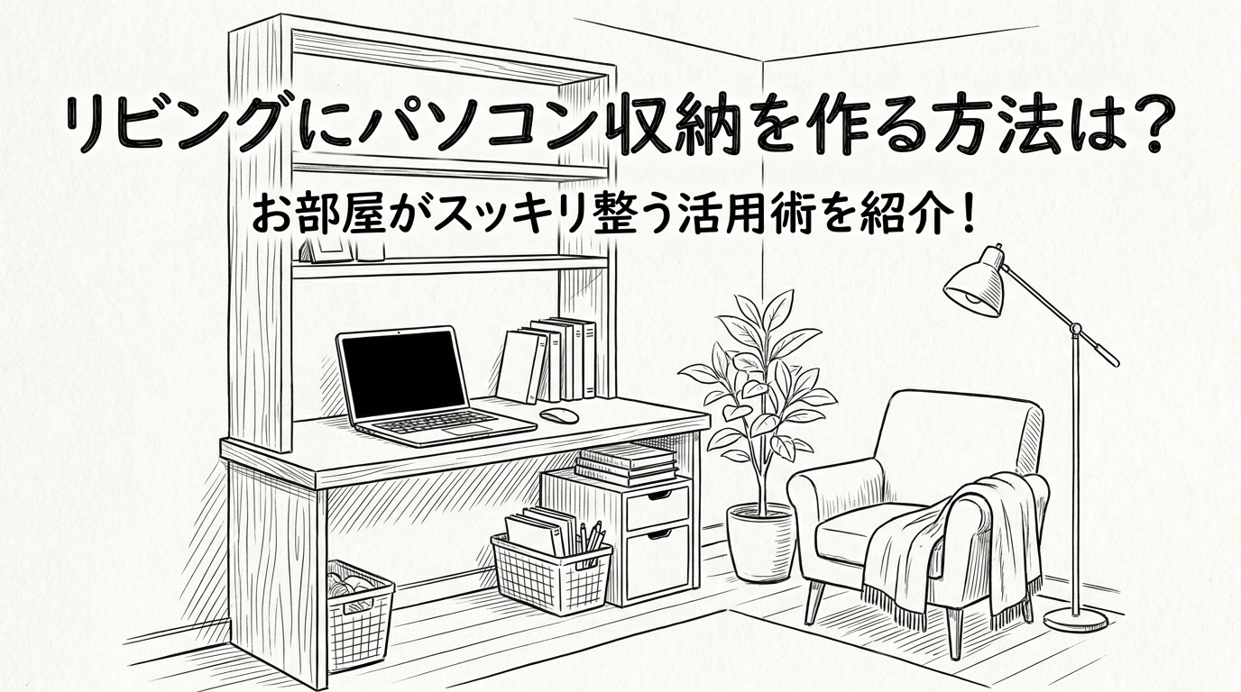 リビングにパソコン収納を作る方法は?お部屋がスッキリ整う活用術を紹介!