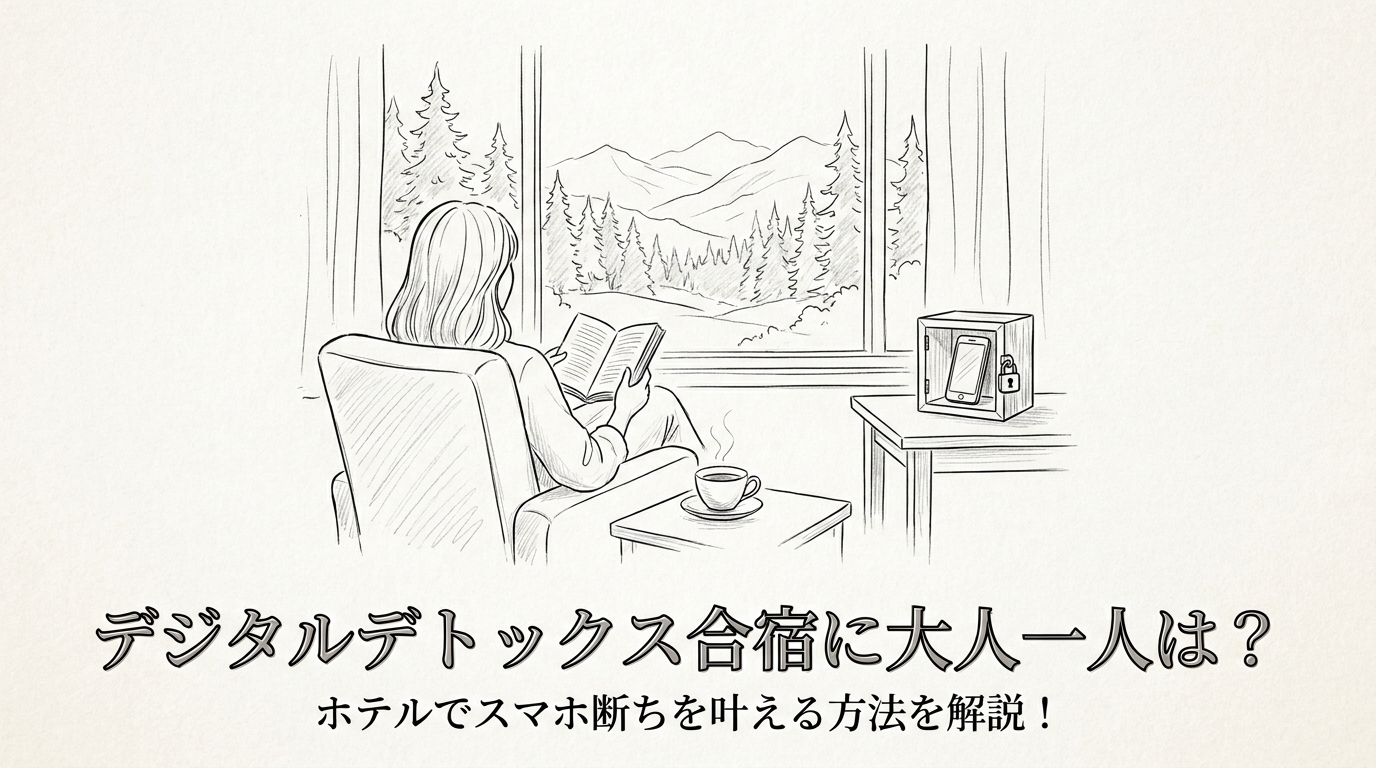 デジタルデトックス合宿に大人一人は？ホテルでスマホ断ちを叶える方法を解説！