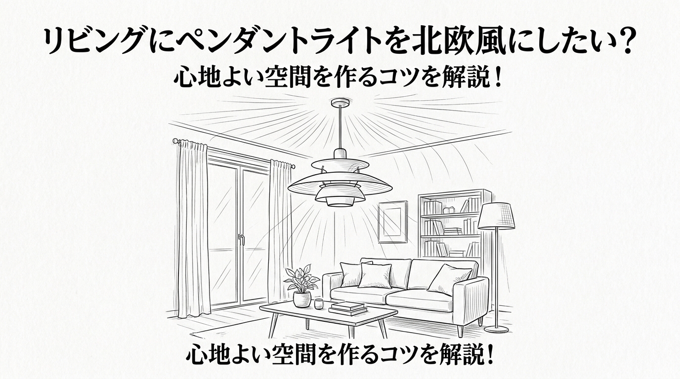 リビングにペンダントライトを北欧風にしたい？心地よい空間を作るコツを解説！