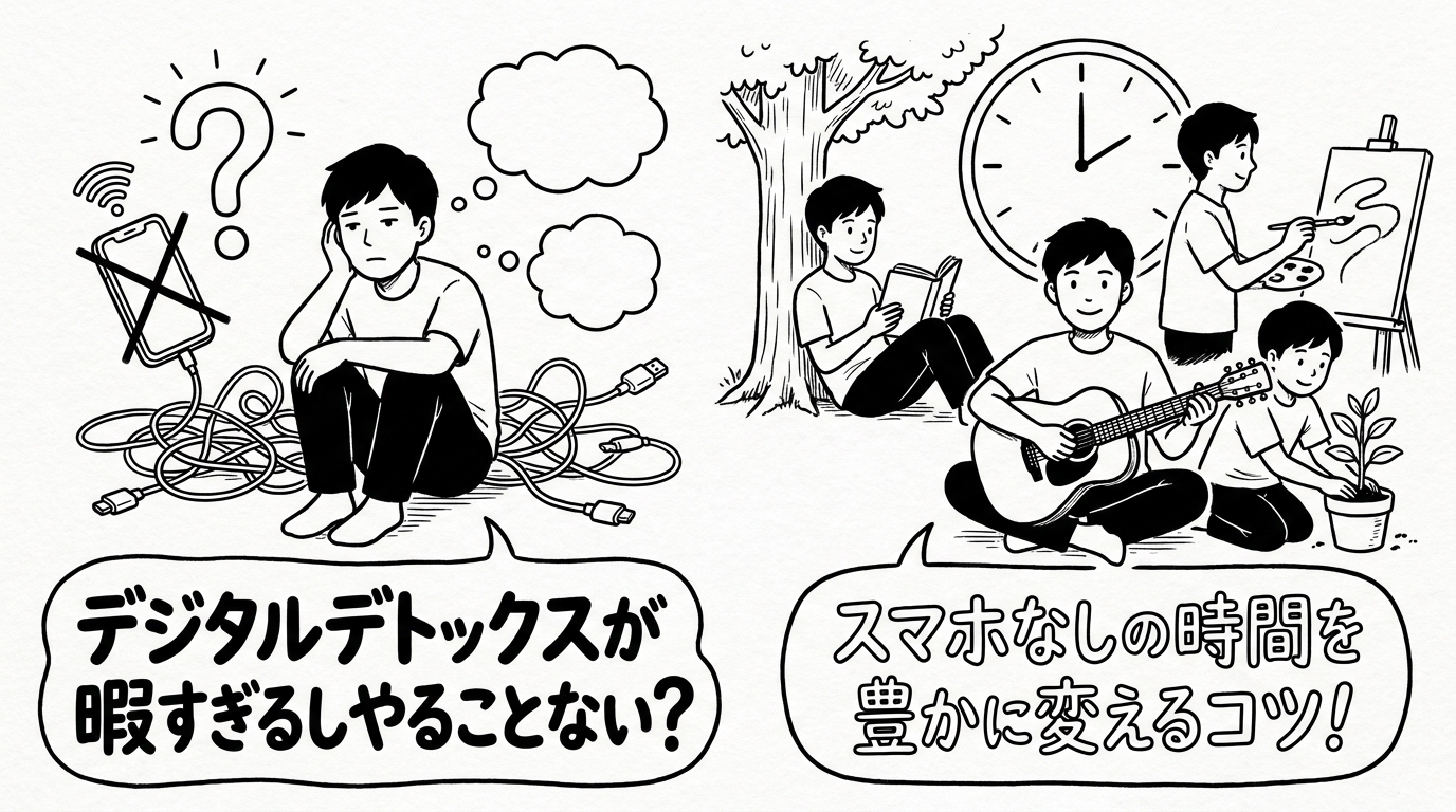 デジタルデトックスが暇すぎるしやることない?スマホなしの時間を豊かに変えるコツ!