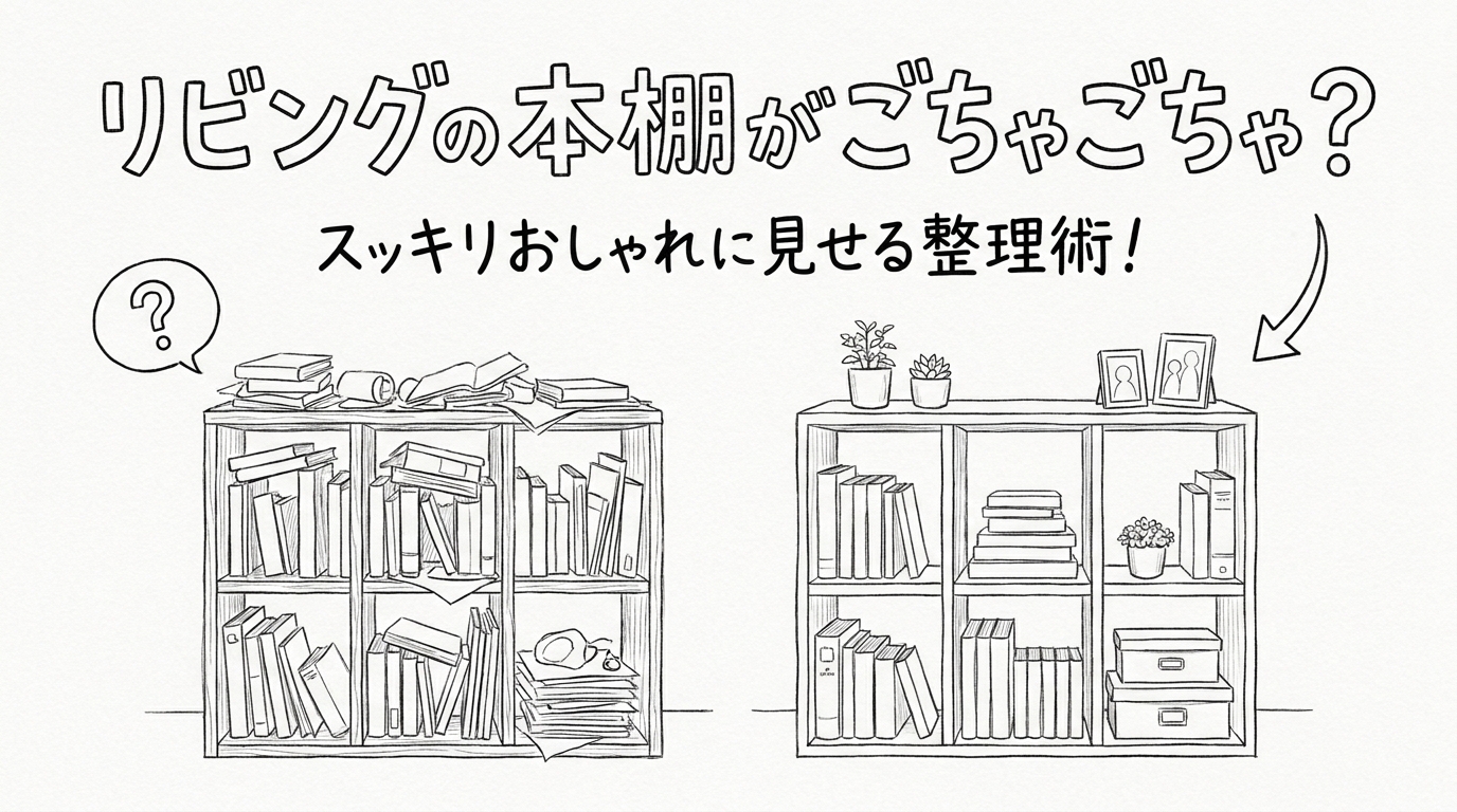 リビングの本棚がごちゃごちゃ?スッキリおしゃれに見せる整理術!