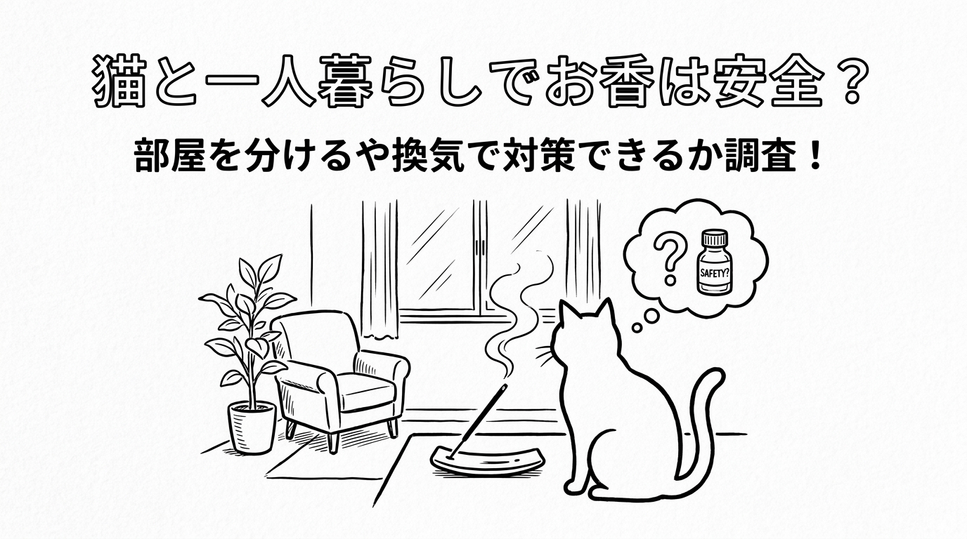猫と一人暮らしでお香は安全?部屋を分けるや換気で対策できるか調査!