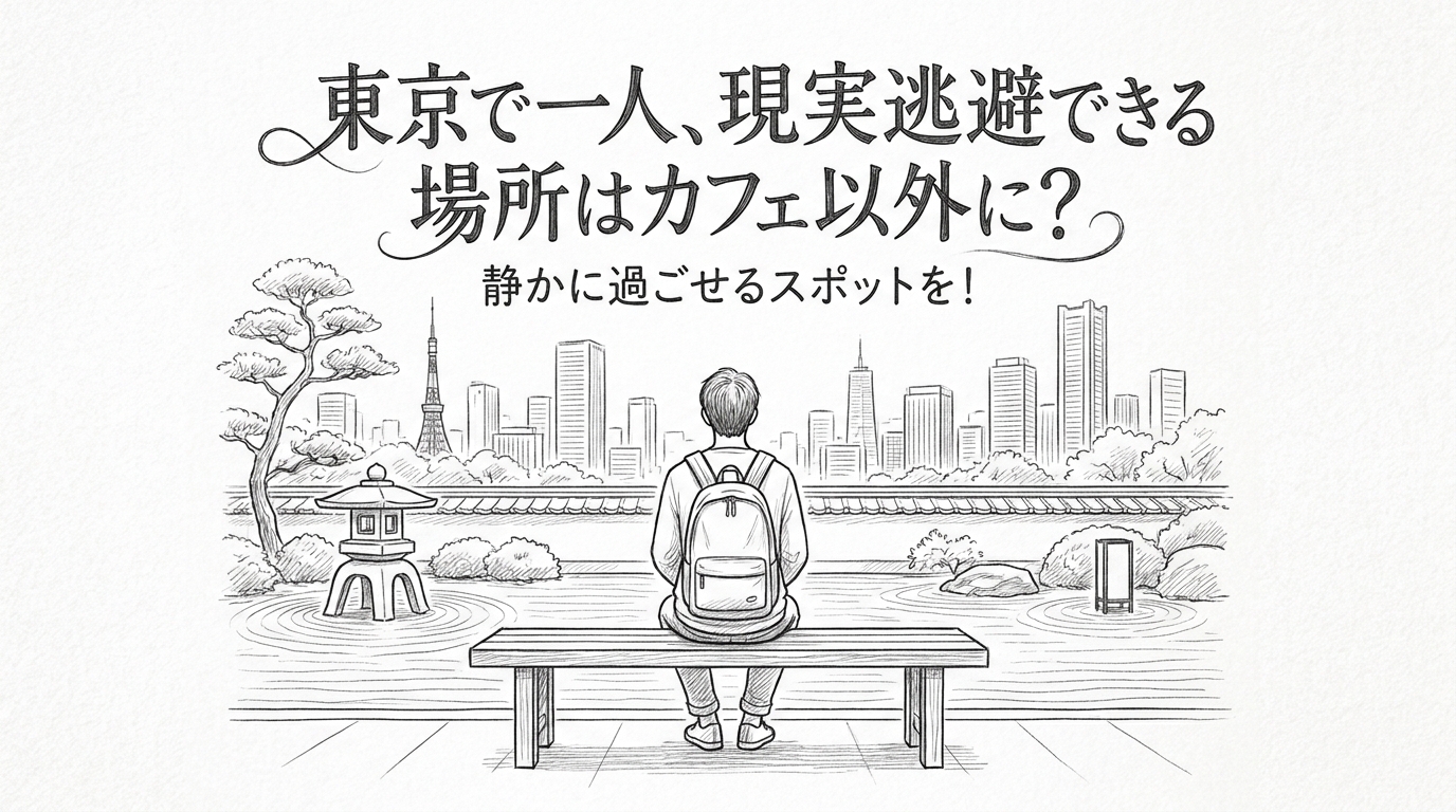 東京で一人、現実逃避できる場所はカフェ以外に？静かに過ごせるスポットを！
