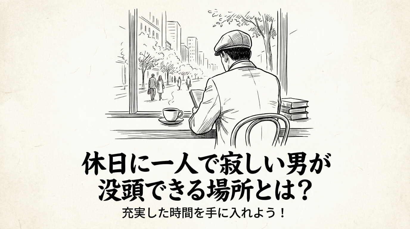 休日に一人で寂しい男が没頭できる場所とは?充実した時間を手に入れよう!