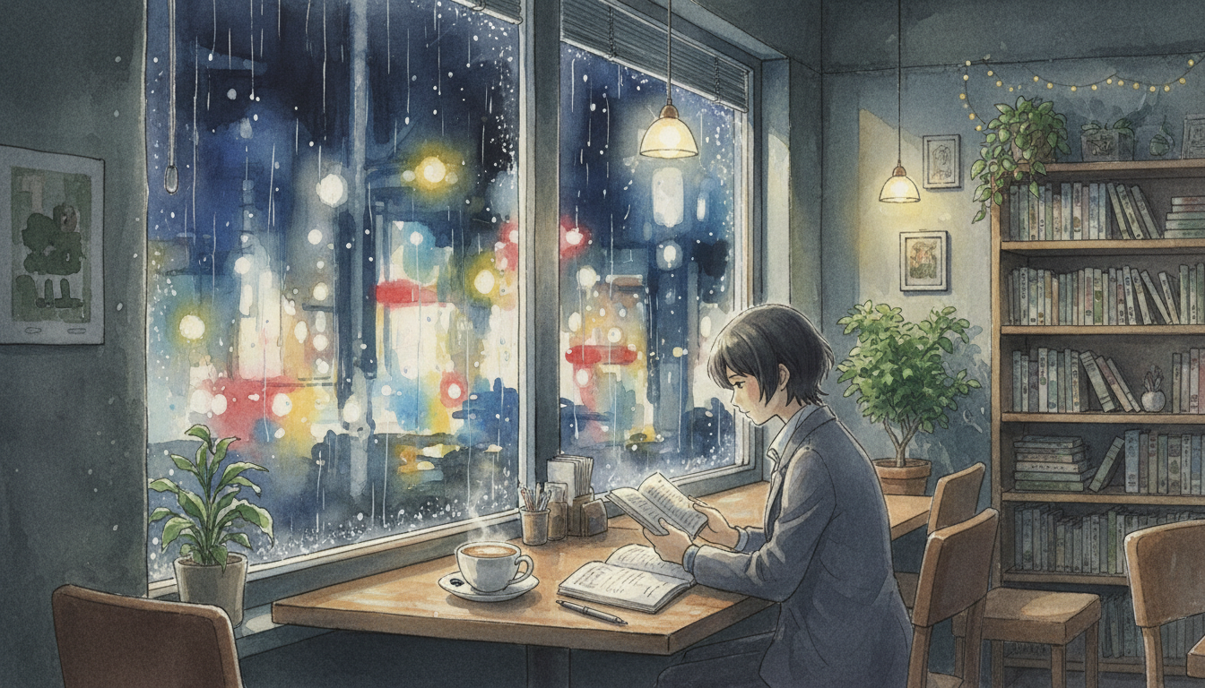 静かな夜カフェは、現代人にぴったりの癒し空間なんですね