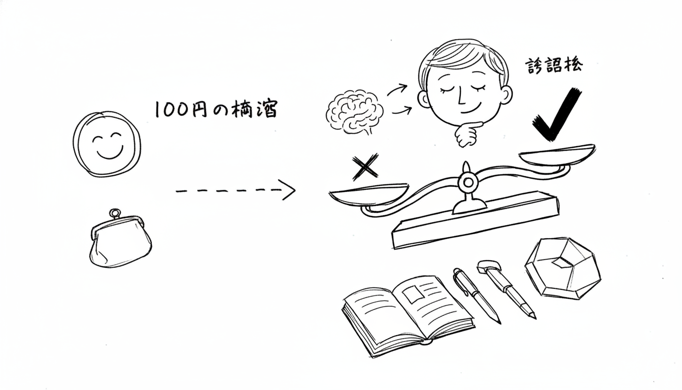 なぜ「1万円の納得」が「100円の満足」よりも私たちを幸せにするのでしょうか