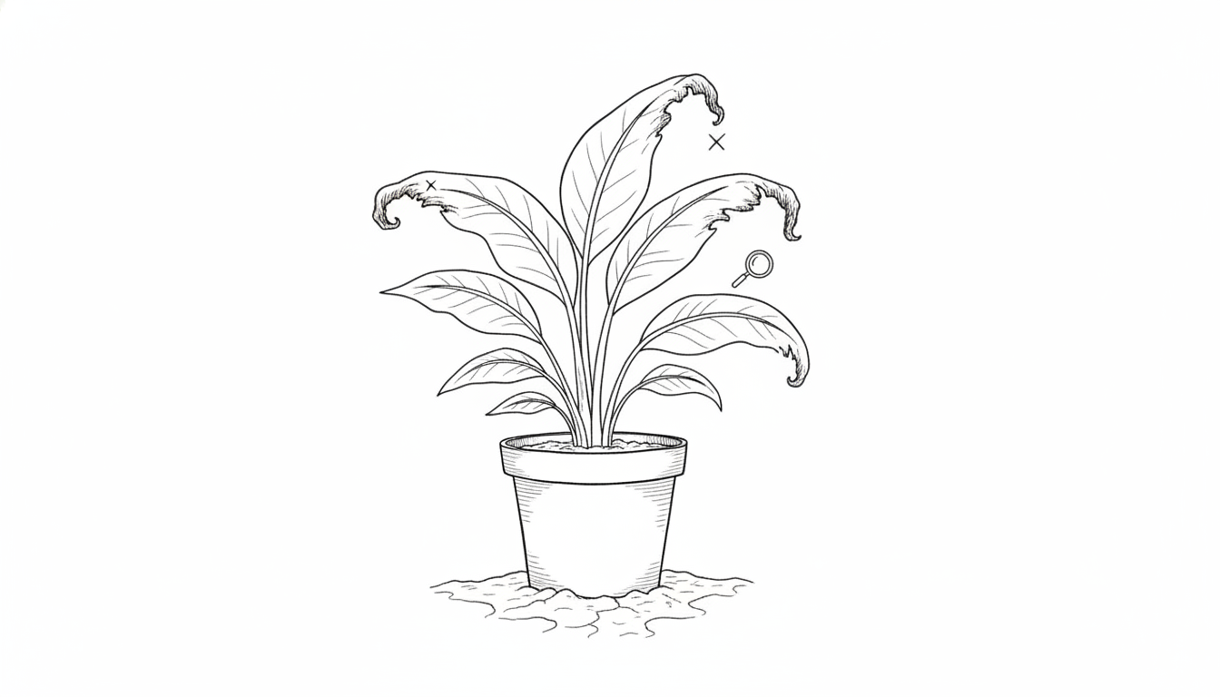 【具体例2】葉先が茶色くパリパリになってしまったときのSOS