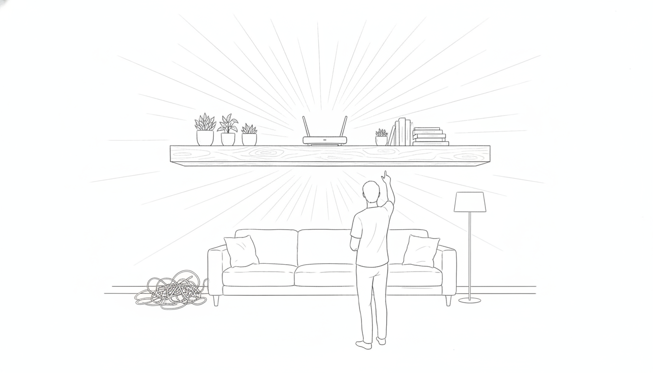 リビング ルーター 置き場の最適解は「高めの位置」と「風通しの良さ」にあり!